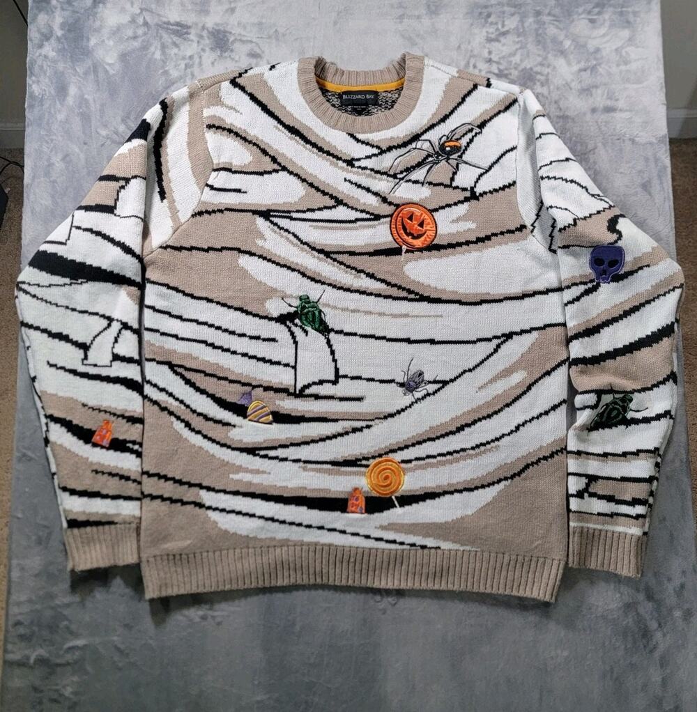Blizzard Bay XL Halloween Pullover Embroidered Crew Neck Sweater